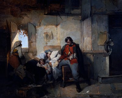 Ritorno del soldato ferito, ca 1854 da Domenico Induno