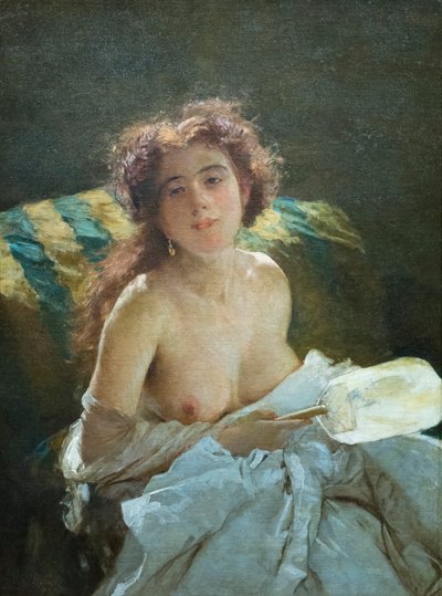 Dama con ventaglio da Domenico Morelli