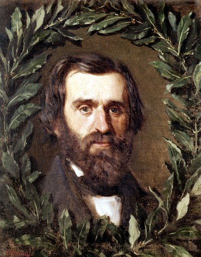 Ritratto del compositore italiano Giuseppe Verdi (1813 - 1901) da Domenico Morelli