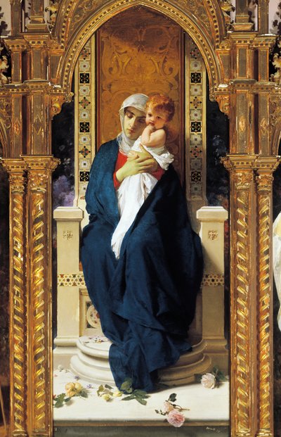 Trittico della Madonna delle Rose, di Domenico Morelli (1823-1901) (dettaglio), Cappella di Sant