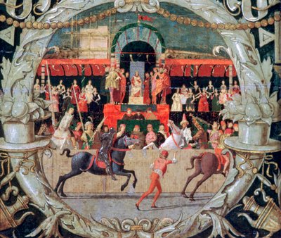 Il ratto delle Sabine prima del segnale, c1490 da Domenico Morone