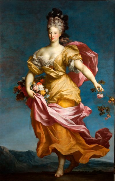 Paola Maria Lomellini Adorno come Flora, c.1699 da Domenico Parodi