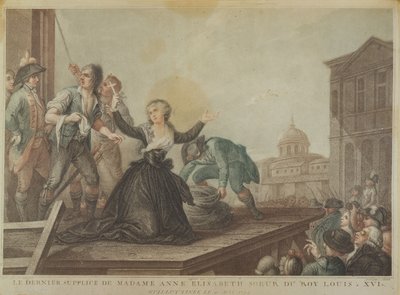 Elisabetta di Francia, sorella di Luigi XVI, alla ghigliottina il 10 maggio 1794 da Domenico Pellegrini