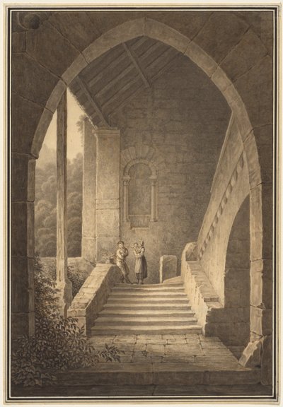 Scala Esterna di una Rovina Gotica da Domenico Quaglio