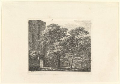 Architettura gotica in un paesaggio, ca. 1807 da Domenico Quaglio II