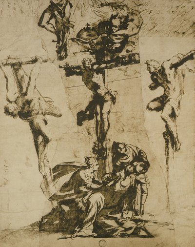 Studio della Crocifissione e della Vergine svenuta da Domenico Robusti Tintoretto