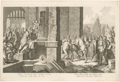 Processione militare entra in un edificio da Domenico Rossetti