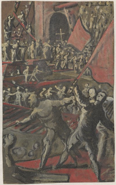 Soldati veneziani che attaccano Costantinopoli da Domenico Tintoretto