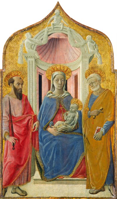 Madonna col Bambino in trono con San Pietro e San Paolo, c. 1430 da Domenico di Bartolo