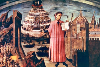 Dante e il suo poema La Divina Commedia, 1465 da Domenico di Michelino