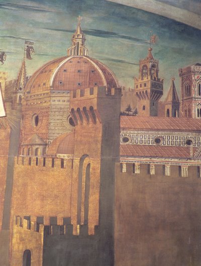 Dettaglio che raffigura il Duomo di Firenze, da un affresco di Dante con la Divina Commedia (dettaglio) da Domenico di Michelino
