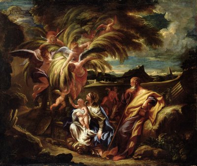 Il riposo durante la fuga in Egitto, c.1700 da Domenico the Elder Piola