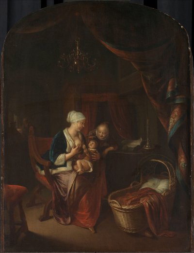 Una madre che allatta il suo bambino da Domenicus van Tol