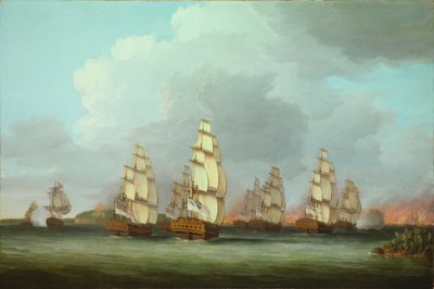 Distruzione della flotta americana a Penobscot Bay da Dominic Serres