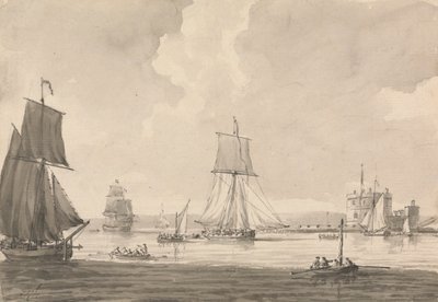Navigazione nelle Acque di Southampton, vicino al Castello di Calshott da Dominic Serres