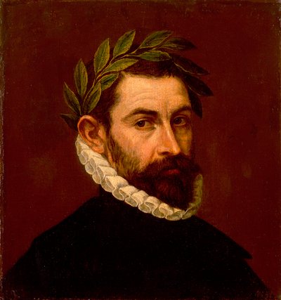 Ritratto del poeta Alonso de Ercilla y Zuniga, 1533-1594, tra il 1576 e il 1578 da Dominico El Greco