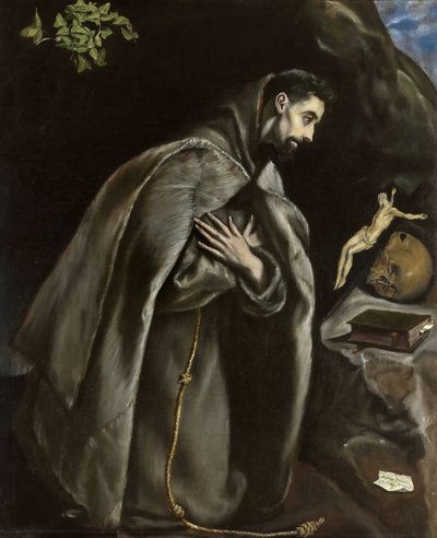San Francesco in preghiera, ca 1585 da Dominico El Greco