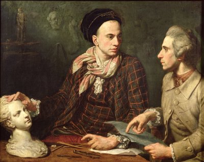 Autoritratto con Dominique Herment (1730-77) 1769 da Dominique Doncre