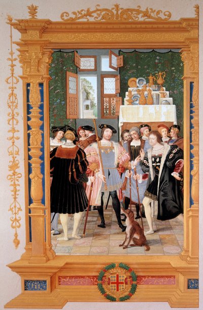 Etienne Leblanc (1490-1565) presenta ad Anne de Montmorency (1493-1567) la sua traduzione del discorso di Cicerone (1531) da Dominique Henri Guifard