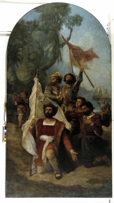 Il navigatore Cristoforo Colombo (1451-1506) quando arrivò nel Nuovo Mondo nel 1492 da Dominique Magaud