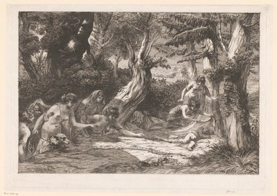Diana e le sue ninfe trovano Cupido addormentato nel bosco da Dominique Vivant Denon (baron)