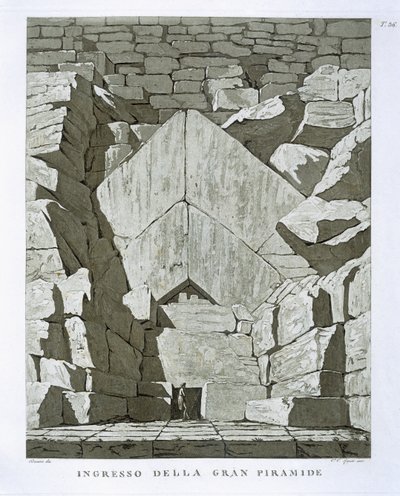 Ingresso alla piramide, inciso da Rossi da Dominique Vivant Denon