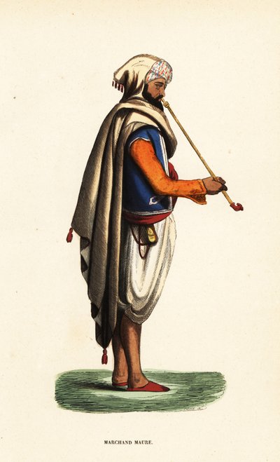 Mercante moresco con pipa di tabacco, Algeria da Doms Doms