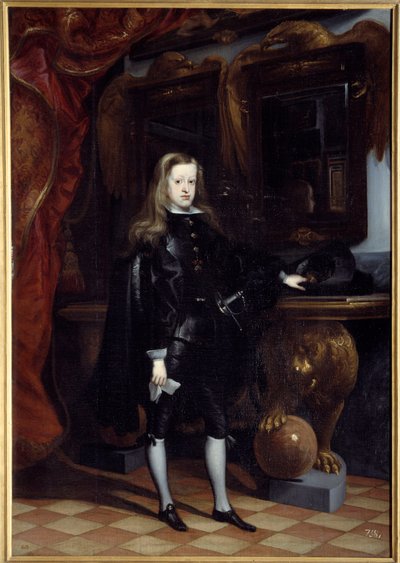 Ritratto a figura intera di Carlo II di Spagna (1661-1700), dipinto di Juan de Carreno Miranda (1614-1685) da Don Juan Carreno de Miranda