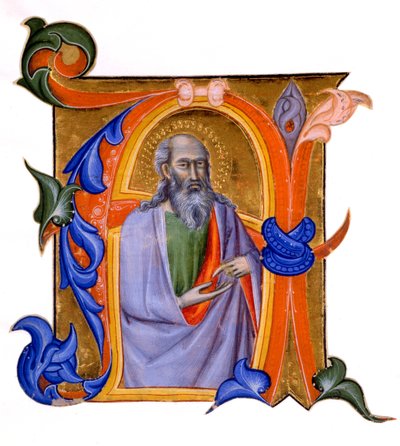 Iniziale illuminata A, c.1382-99 da Don Silvestro dei Gherarducci