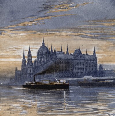 Buda-pest e la sua Casa del Parlamento da Donald (after) Maxwell