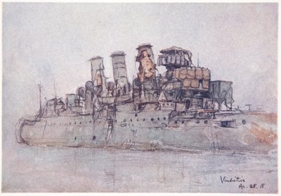 H.M.S. Vindictive, 25 aprile 1918, illustrazione da 