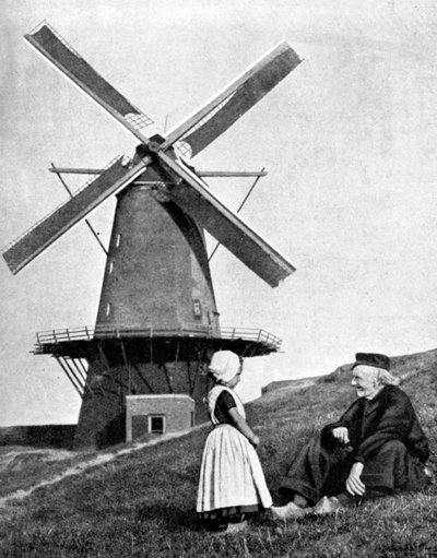Scena tradizionale olandese con mulino a vento, Olanda, 1936 da Donald McLeish