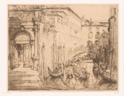 Veduta di Venezia 1911 (Il palazzo bianco) da Donald Shaw MacLaughlan (signed by artist)
