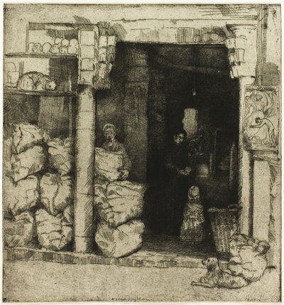 Interno di un negozio di carbone da Donald Shaw MacLaughlan