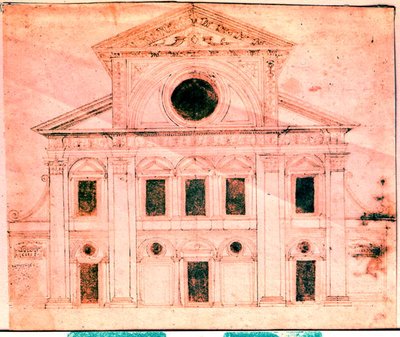 Progetto per la facciata di una chiesa da Donato Bramante