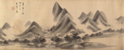 Paesaggio nello stile di Mi Fu da Dong Qichang