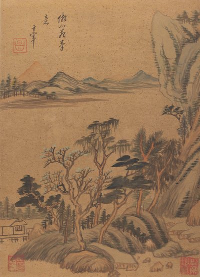 Paesaggi e poesie, XVII secolo, probabilmente dopo 1625 da Dong Qichang