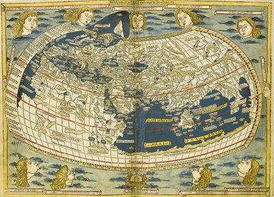 Mappa del mondo di Tolomeo da Donnus Nicolaus Germanus