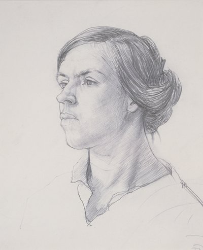 Testa di una giovane donna da Dora Carrington