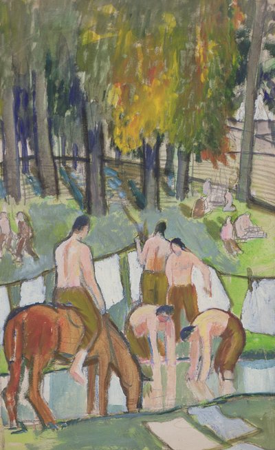 Soldati a un ruscello da Dora Carrington