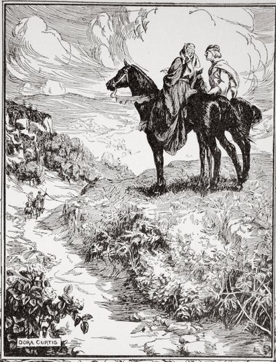 Mentre aspettavano sulla piccola collina boscosa, 1905 da Dora Curtis