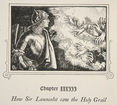 Come Sir Launcelot vide il Santo Graal, illustrazione da 