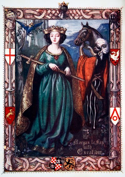 Morgan le Fay con Excalibur da Dora Curtis