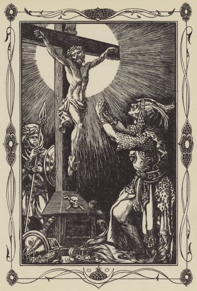La conversione di Sir Palamides (litografia) da Dora Curtis