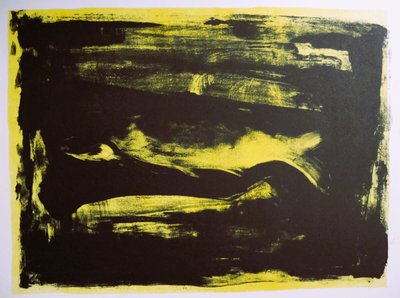 Giallo intenso, scuro, astratto da Doris Schmitz