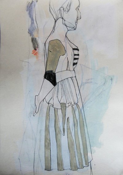 Elegante schizzo di profilo da Doris Schmitz
