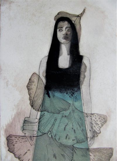 Ritratto di una donna con ginkgo da Doris Schmitz
