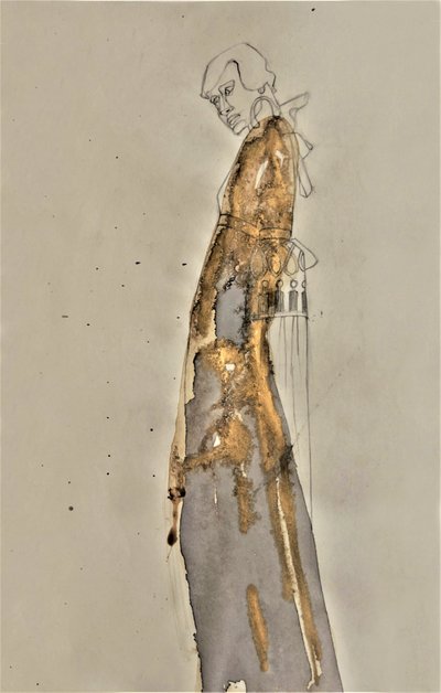 Figura dorata e sinuosa da Doris Schmitz