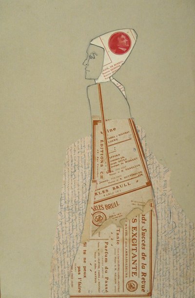 Ritratto stilizzato su carta da Doris Schmitz
