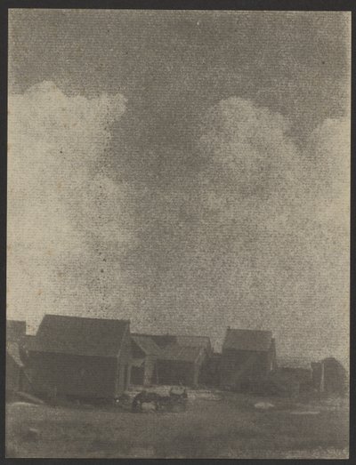 [Edifici agricoli con cavalli e carri] da Doris Ulmann